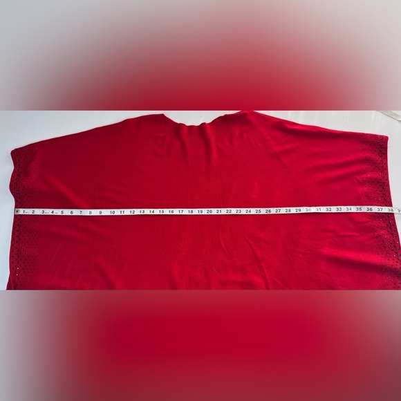 Chico’s Cotton/Cashmere Blend Studded Stretch Pocho Size S/M - Picture 4 of 9